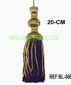 Borla Dorada Fleco Morado BL-687