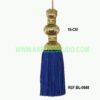 Borla Dorada Fleco Azul BL-688