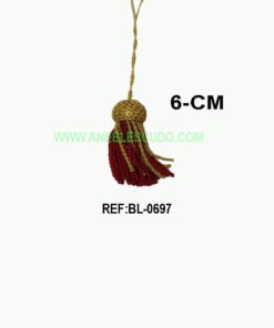 Borla Dorada Fleco Rojo BL-697