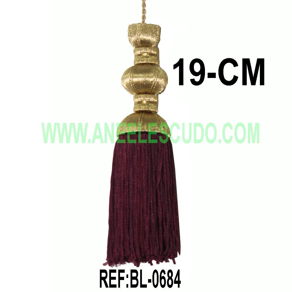 Borla Dorada Fleco Morado BL-684
