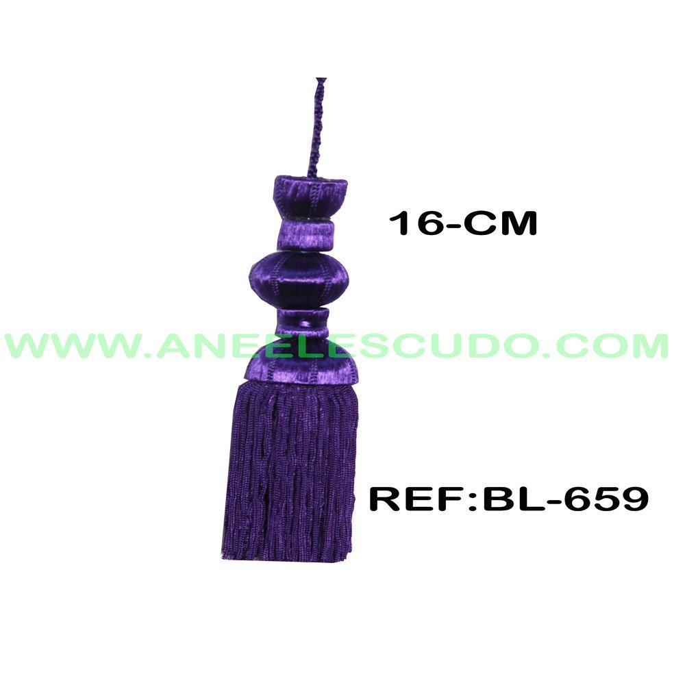 Borla Morada Con Fleco Morado BL-659
