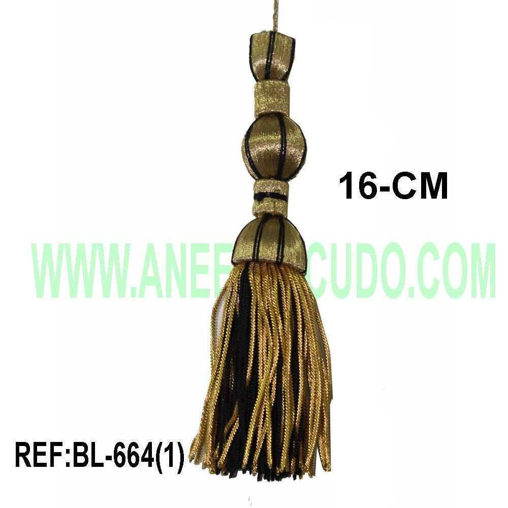 Borla Dorada Fleco Verde BL-664(1)